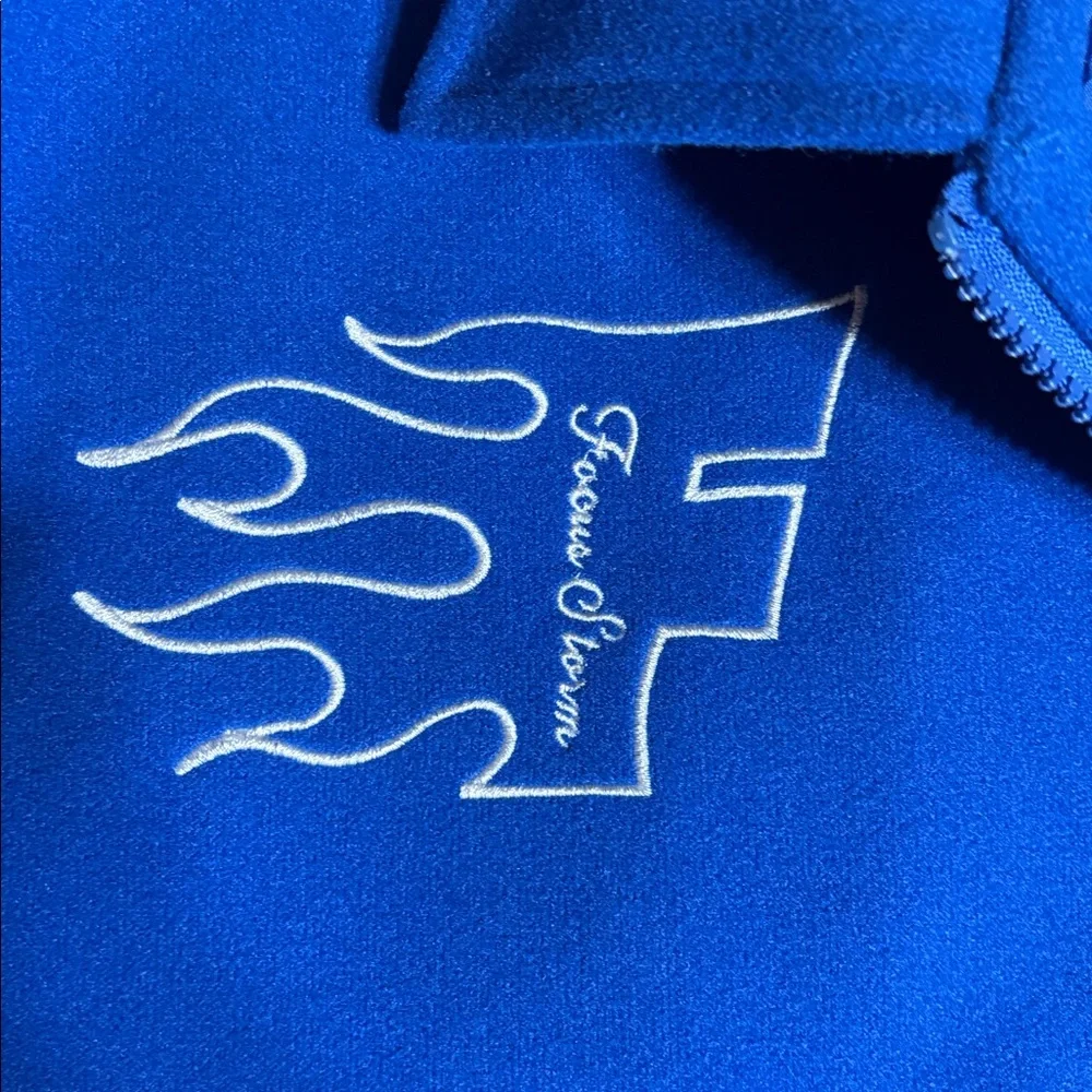 Aelfric Eden Focus Storm Blue and White Varsity Jacket - Picture 4 of 9